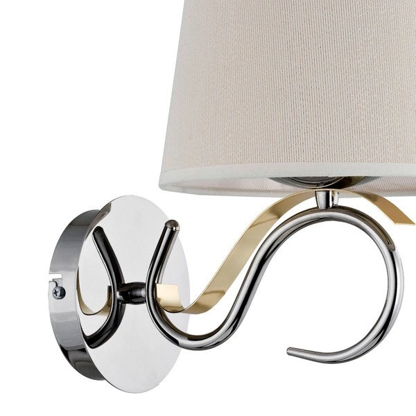 Nowoczesna lampa ścienna SANDRA I chrom śr. 26cm