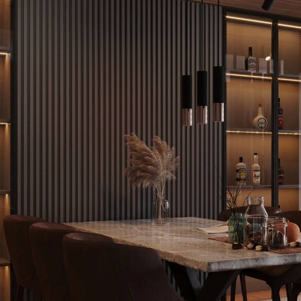 Lampa wisząca LOOPEZ 3L czarny/miedź SL.0948