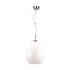 Lampa wisząca Piro 1xE27 maks. 60W chromowany metal/przezroczysty kabel PVC/białe szkło 9824028