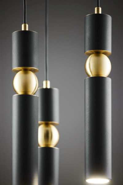 Nowoczesna Lampa wisząca ALAS wys. 35-136cm 3xG10 14W IP20 | Złoty