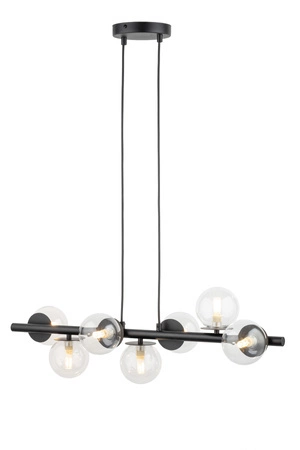 Lampa Sigma AVOLA zwis kulki 7 czarne/transparentne 40792
