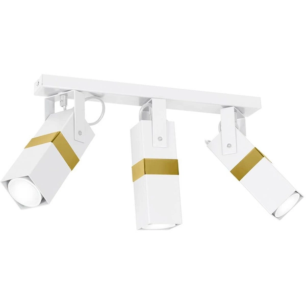 Nowoczesna lampa sufitowa VIDAR WHITE/GOLD 3xGU10 MLP6274