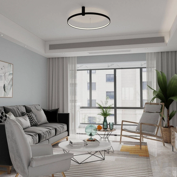 Lampa sufitowa RING S, czarna, 35W LED, barwa ciepła 3000K