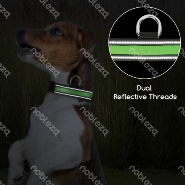 Świecąca obroża typ.B LED dla psa USB dł. 41-51cm | różowy