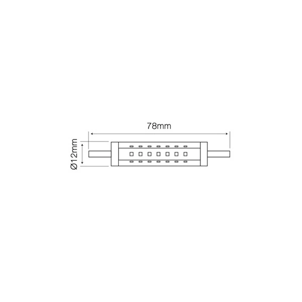 Żarówka LED Line R7s SMD 6W 500lm 4000K 78mm Neutralna