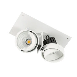 Oprawa wpuszczana Patrizio Double śr. 8,5cm 12W LED neutralna biel 4000K| biały/czarny