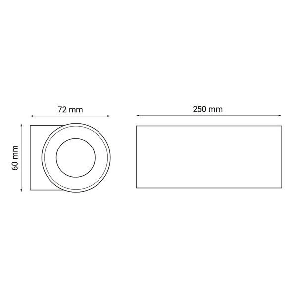 Lampa ścienna światło góra-dół kinkiet 25cm IP 20 CROSTI BERRA | biały