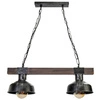 Lampa wisząca FARO BLACK / WOOD 2xE27 60W MLP6242