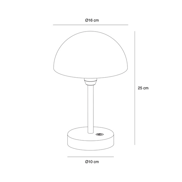 Lampa z przenośna na akumulator ELLEN LED 3000K Biała ciepła Aluminium | Czarny