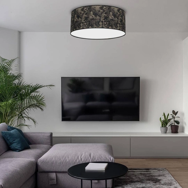 Lampa sufitowa SATINO, Ø40cm, czarny/złoty, 2x60W E27, MLP7317