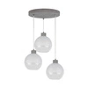 Fresh Lampa Wisząca 3xE27 Max.60W Szary/Szroniony-Transparentny 1860336R