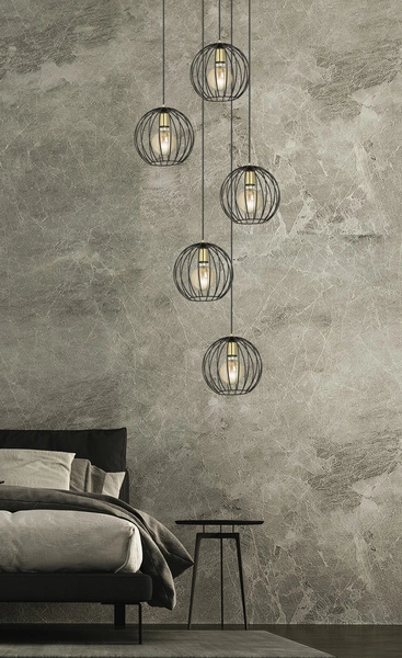 Lampa wisząca Emibig ALBIO 6 Czarny 144/6