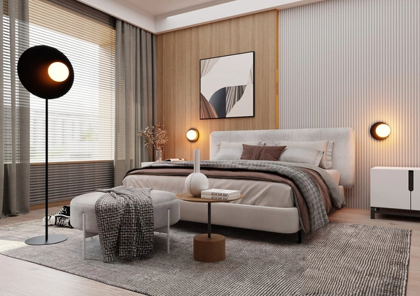 Lampa podłogowa Emibig OSLO LP Czarny/OPAL 1187/LP