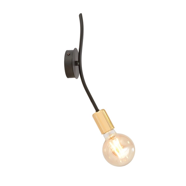 Kinkiet Emibig BOLT K1 Czarny GOLD 1125/K1