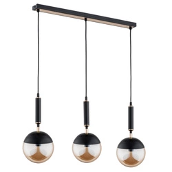 Lampa wisząca ALFA MARAKAS CZARNO-ZŁOTA 3xE14 75cm | 62339
