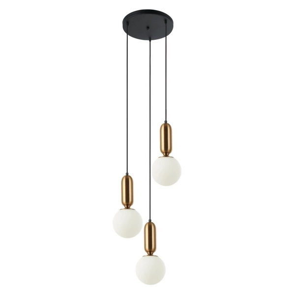 Lampa wisząca ALDEVA śr. 40cm 3xE27 | brąz antyczny