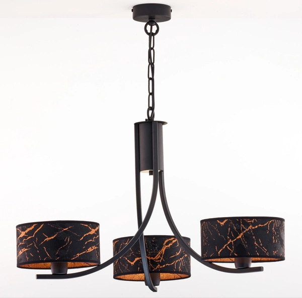 Klasyczny Żyrandol ARTHUR wys. 71cm 3xE27 15W IP20 | czarny