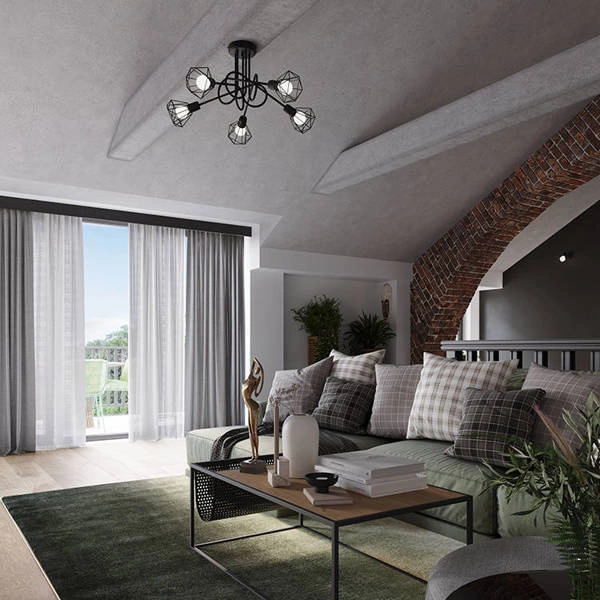 Lampa sufitowa ARTEMIS 2, czarny/chrom, 2x40W E14, SL.1106