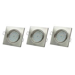 Zestaw oczek kwadratowych 3x5W GU10 barwa ciepła 3000K EKZ2697