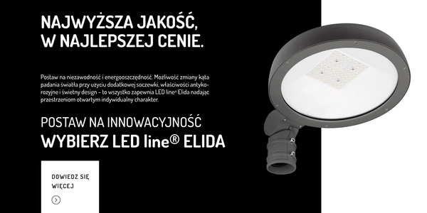 Oprawa uliczna na słupek LED ELIDA 70W 4000K neutralna IP65 | grafitowy