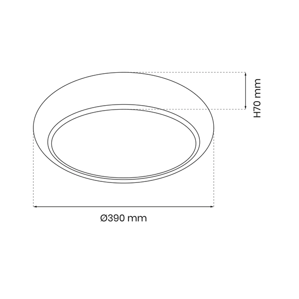 Plafon GEA GOLD 36W LED, Ø390 mm, ML8132