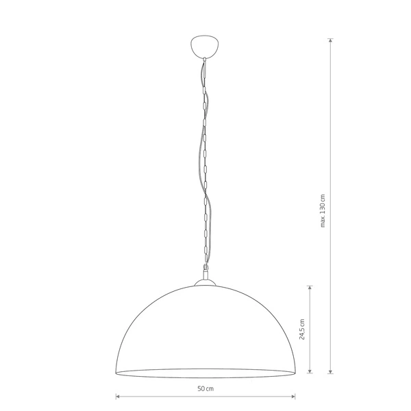 Wisząca HEMISPHERE RUST L 50cm 6368