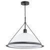 Lampa wisząca ALFA WASA BIAŁO-CZARNA 1xE27 44cm | 60534