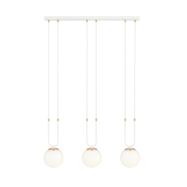 Lampa wisząca Emibig GLAM 3 Biały/OPAL 1115/3