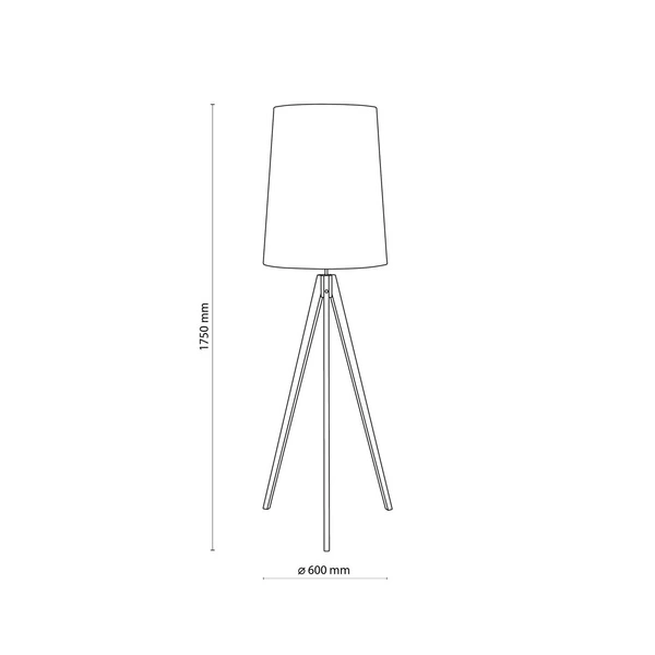 Lampa podłogowa WALZ 5046 w skandynawskim stylu grafitowa 5046