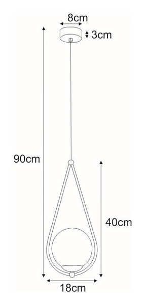 Lampa wisząca K-4770 z serii NEVE BLACK