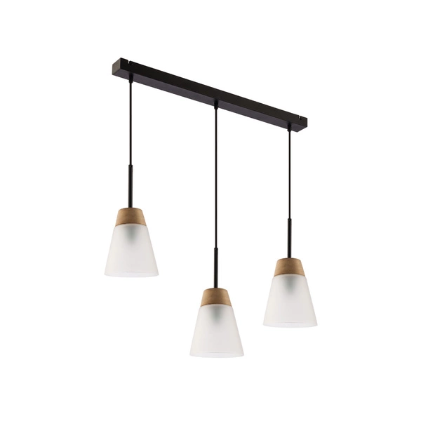 Nowoczesna Lampa wisząca DOMINO wys. 60cm 3xE27 15W IP20 | Czarny