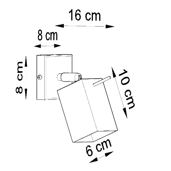 Designerski kinkiet MERIDA SL.0099 Czarny 1xGU10