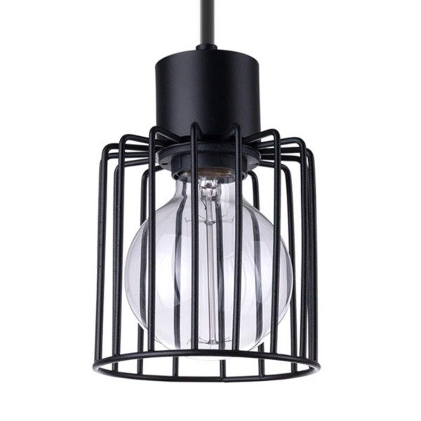 Lampa wisząca podwieszana LUTO KWADRAT VII czarna