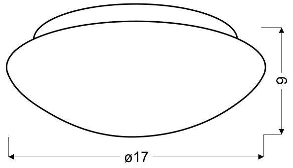 Plafon 17 cm NINA 12-74150 biały 1x60W E27