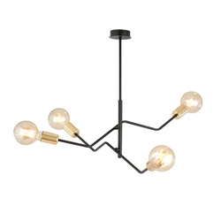 Lampa sufitowa Emibig BOLT 4 Czarny GOLD 1125/4