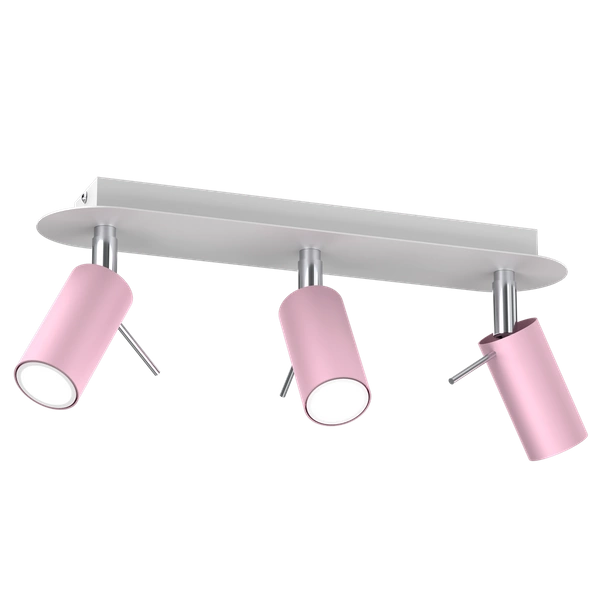 Lampa sufitowa PRESTON PINK/WHITE 3x mini GU10
