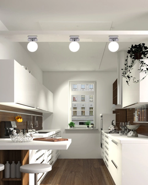 Lampa sufitowa ODEN, 91-03195, chrom/biały, 1x40W G9