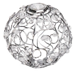 Klosz chrom druciany z kryształkami do spotów G9 z nakrętką COLLAR 79-12685