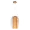 Vaso Jute Lampa Wisząca 1xE27 Max.15W LED Dąb Olejowany/Transparentny PVC/Transparentny/Beżowy 179010174