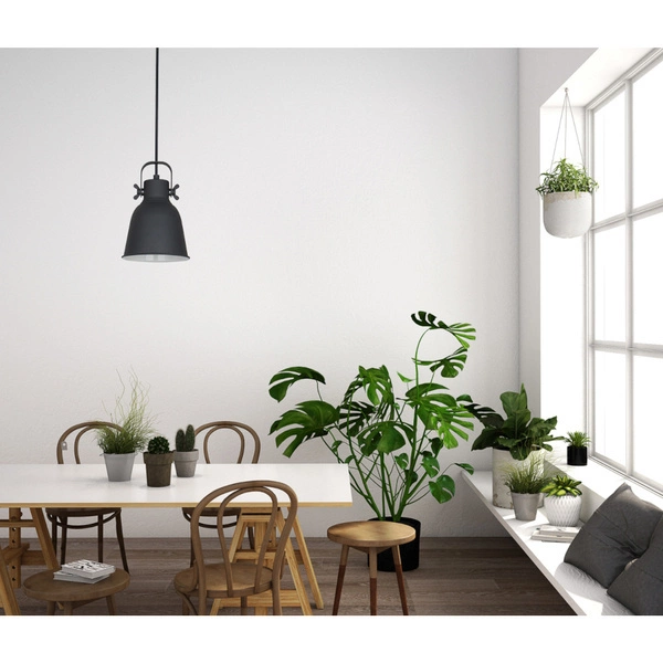 Lampa wisząca Lavare śr. 16cm E27 | czarny/biały