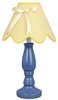 Lampka stołowa/nocna LOLA 41-63472 niebieska/abażur żółty 1x40W E14