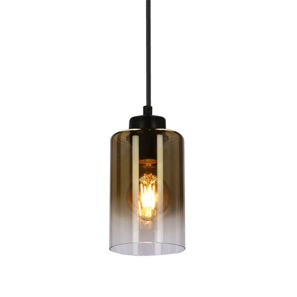 Lampa wisząca ASPRA, 31-16256, czarny/bursztynowy/transparentny, 1x60W E27