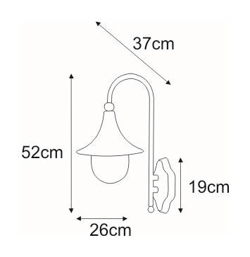 Kinkiet K-8125 CZARNY/ZŁOTY z serii BOSTON