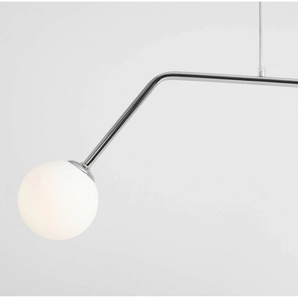 Aldex Lampa wisząca PURE 1064H4, chrom/biały, 2x40W E14