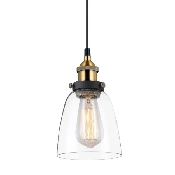 Lampa wisząca FRANCIS śr. 14.5cm E27 | czarny/złoty