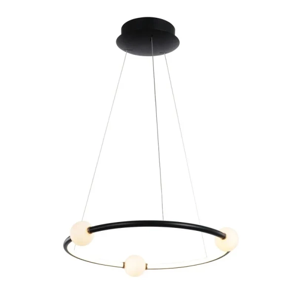 Designerska lampa wisząca LOZANNA LED 3000K wys. 130cm | czarny