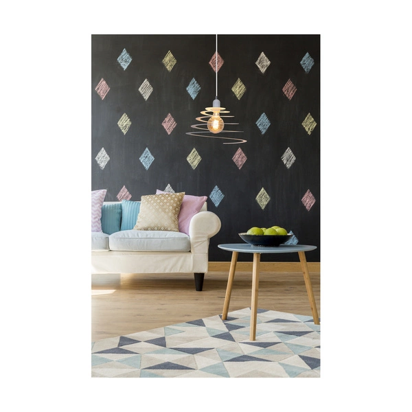 Lampa Wisząca Komet 1xE27 Max.60W Chromowany Metal/Biały Metal/Biały Kabel PCV 1851102