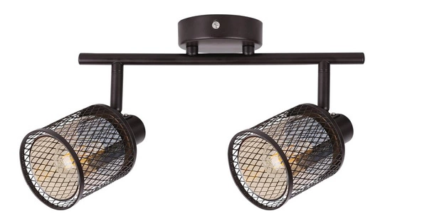 Lampa sufitowa CANABERA 2xE14 kawowe złoto/bursztynowy 92-81766