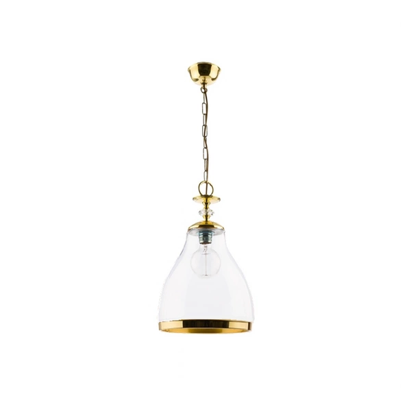 Nowoczesna Lampa wisząca ISLA wys. 80cm 1xE27 15W IP20 | Mosiądz patynowany