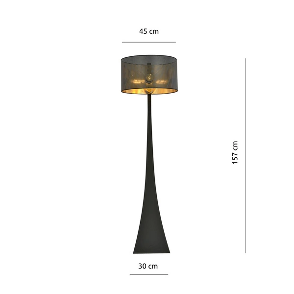 Lampa podłogowa Emibig ESTRELLA LP1 Czarny/GOLD 1156/LP1